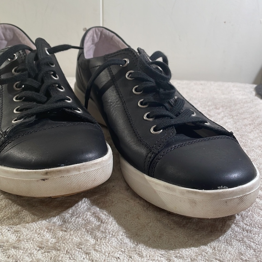JOSEF Seibel Leather Sneakers 41 Women’s Black Caren Lace Up Casual - Picture 3 of 10